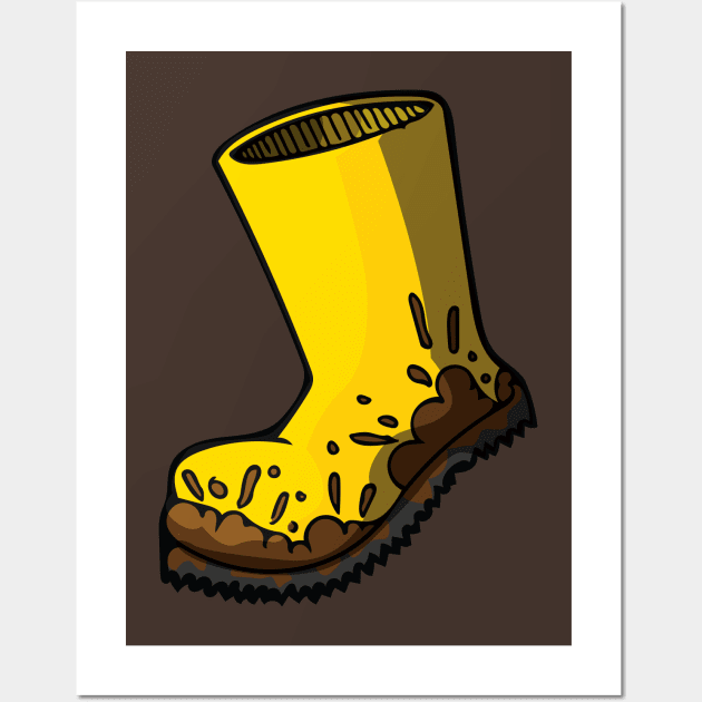 Muddy Boots Wall Art by deancoledesign